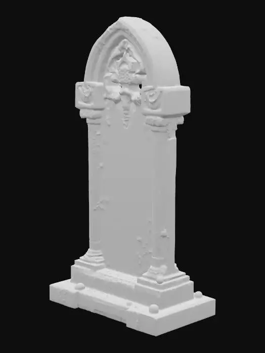 3D model for Halloween | Scary | Hyper-Realistic | Gothic | Grimm | a old gravestone monolith