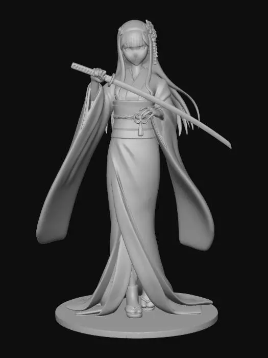 3D model for Zero Two Japanese-style kimono, kitana