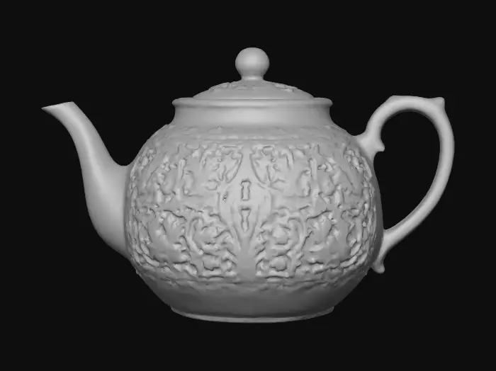 3D model for metallic teapot