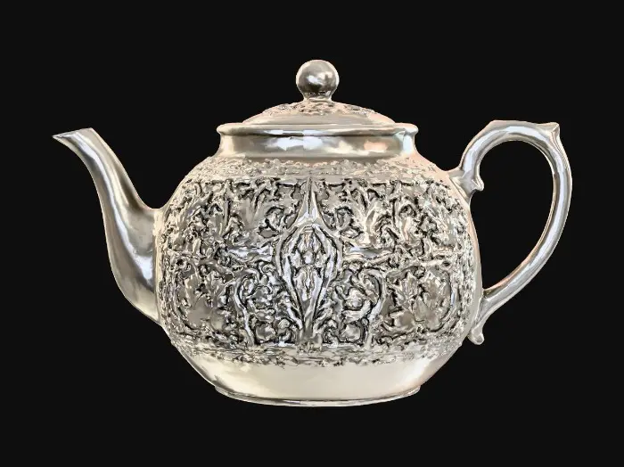 3D model for metallic teapot