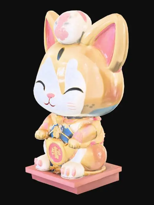 3D model for Lucky Cat Charm