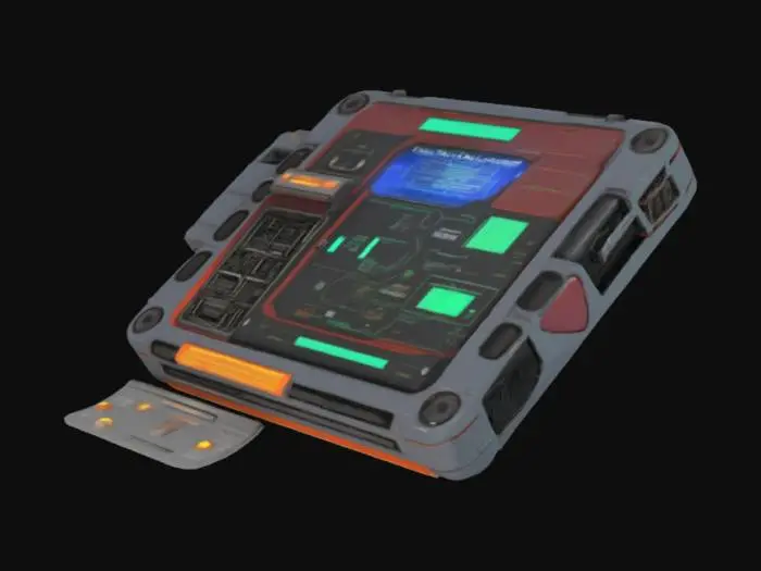 3D model for Futurist device for hack , ultra realist