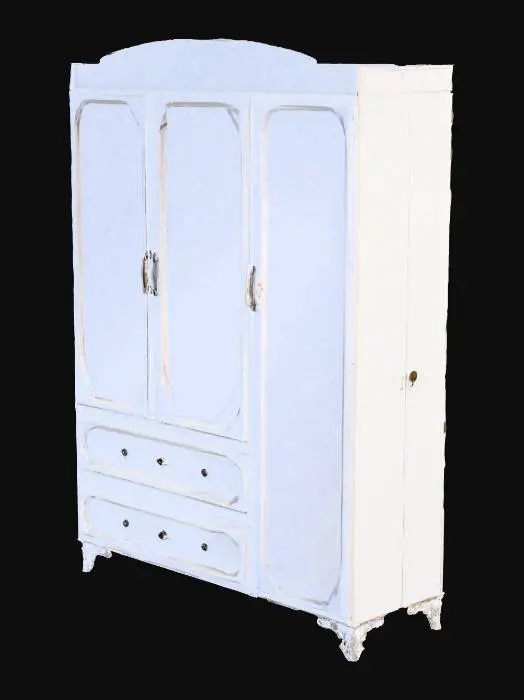 3D model for White Wardrobe Elegance,extremely detailed, high resolution texture, epic stance; color scheme obsidian black, glowing cyan veins, faint violet highlights