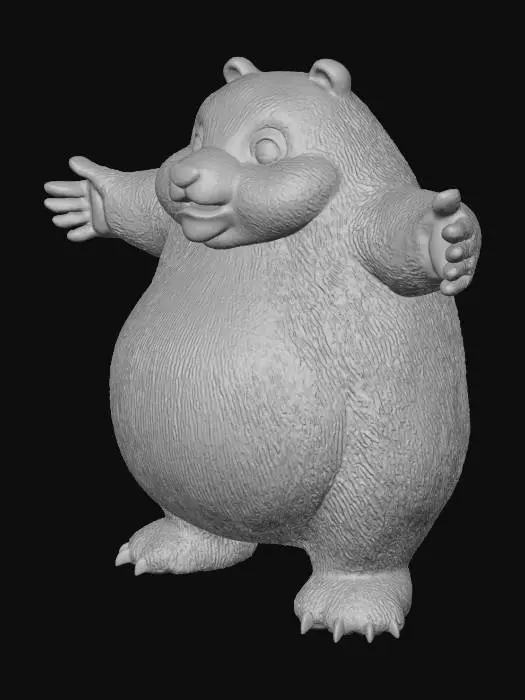 3D model for Tombul, sevimli bir chibi ork modeli. Abartılı büyük bir kafaya ve kısa, güçlü bir vücuda sahip. Ten rengi parlak, çizgi filmvari bir yeşil tonundadır, hafif pürüzlü ama genel olarak pürüzsüz bir dokuya sahiptir. Ağzından çıkan minik, sivri beyaz dişleri ve iri, sivri kulakları bulunur. Yuvarlak hatlı, kaslı kolları ve bacakları ona hem sevimli hem de güçlü bir görünüm verir. Üzerinde basit, kahverengi veya gri kumaşlardan yapılmış, stilize edilmiş kıyafet parçaları olabilir. Duruşu, hafif meydan okuyucu ama sevimli bir ifade taşır