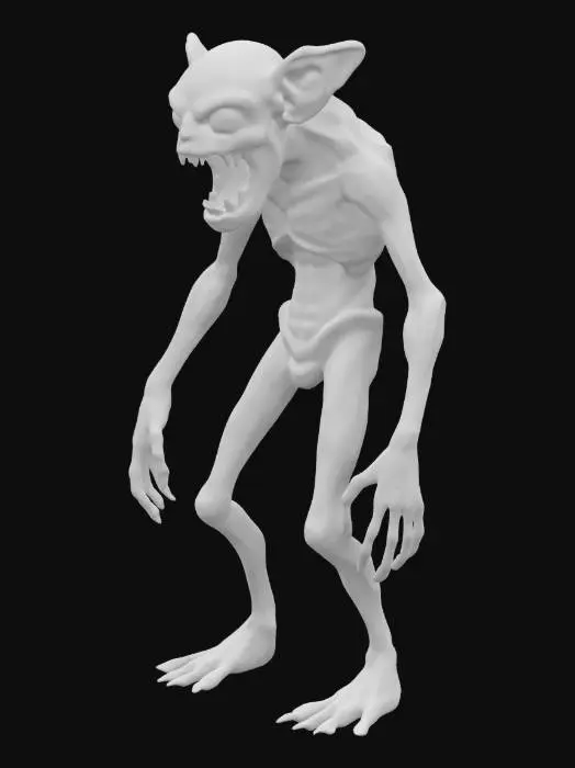 3D model for 3d freaky gross scary humaniod monester
