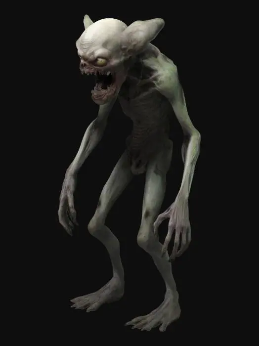 3D model for 3d freaky gross scary humaniod monester