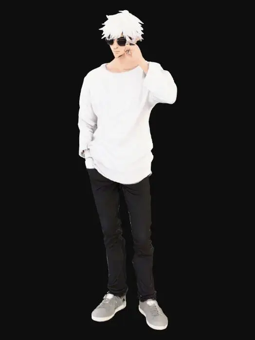 3D model for Anime Character with Sunglasses