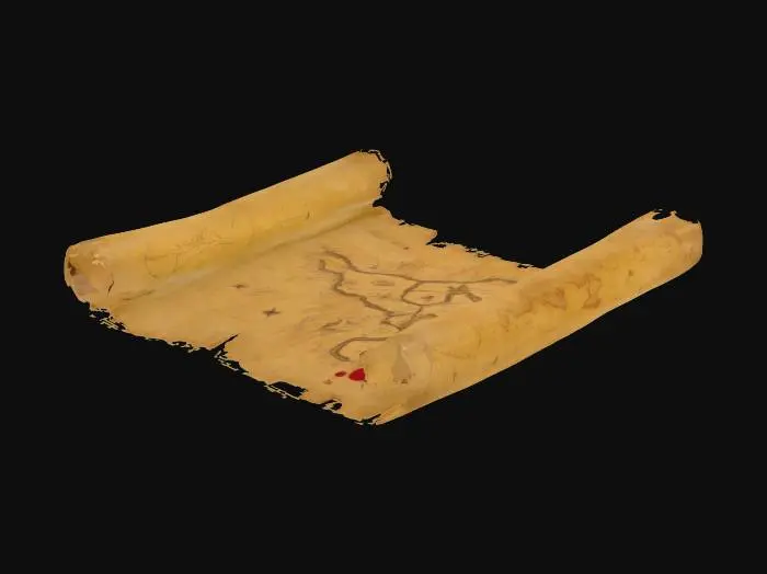 3D model for Treasure Map Scroll