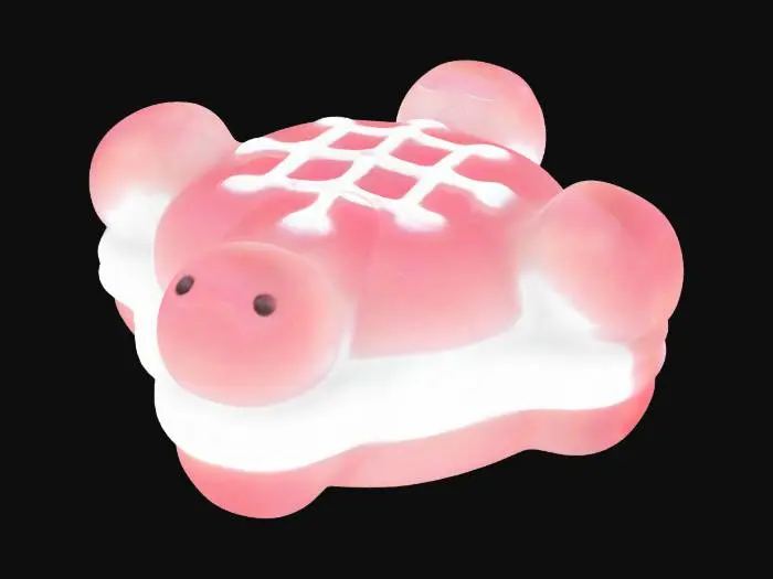 3D model for Pink Turtle Squishy