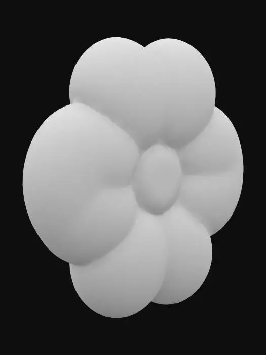 3D model for flower float, float, bouée de piscine, forme de fleure, rose, 5 blossoms, 5 petale