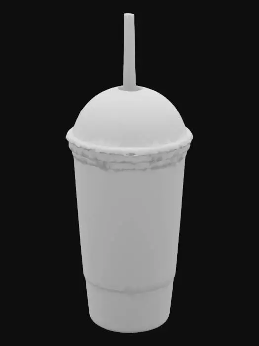3D model for bubble tea , macha, lowpoly, minimaliste, green, dome