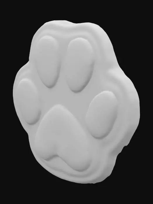 3D model for Paw Print Cookie