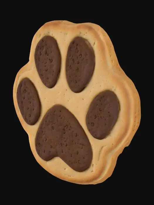 3D model for Paw Print Cookie