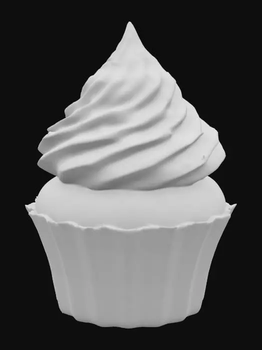 3D model for Cup cake, cake, lowpoly, minimaliste