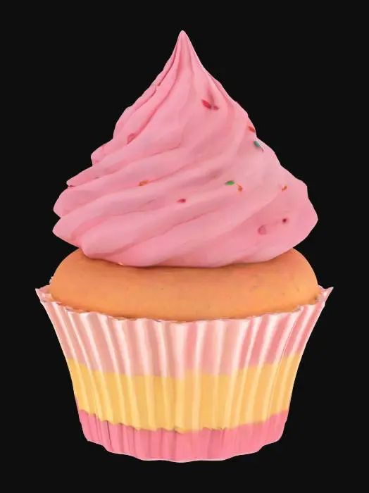 3D model for Cup cake, cake, lowpoly, minimaliste