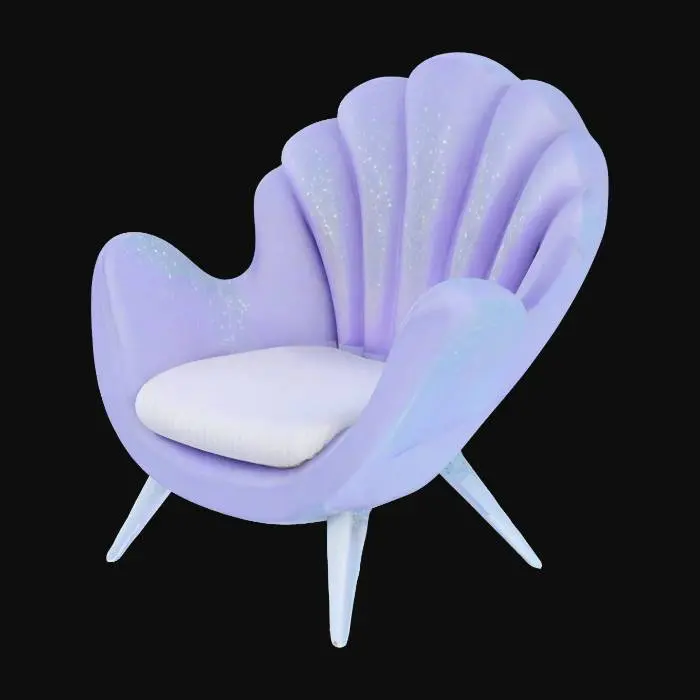 3D model for Glittery Seashell Chair