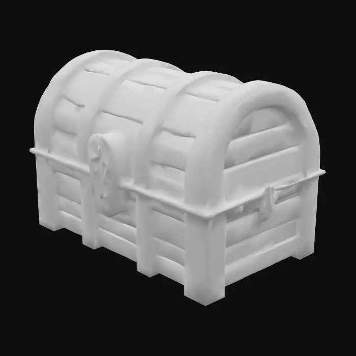 3D model for a wooden chest, which is possible to open. animation of opening the chest is possible