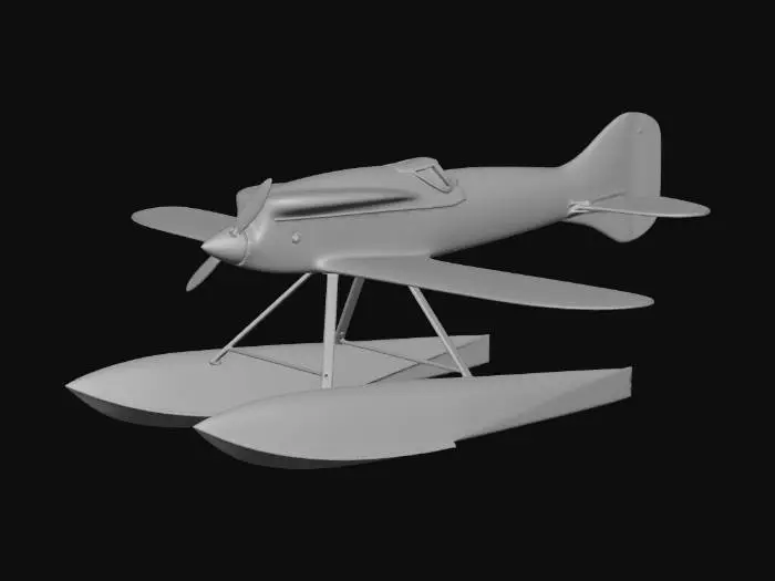 3D model for Red Seaplane Model