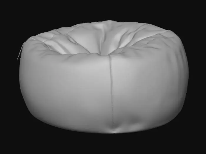 3D model for Blue Bean Bag Chair