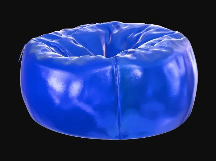 3D model for Blue Bean Bag Chair