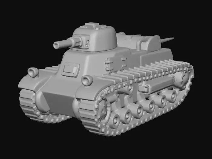 3D model for Blue and Yellow Tank