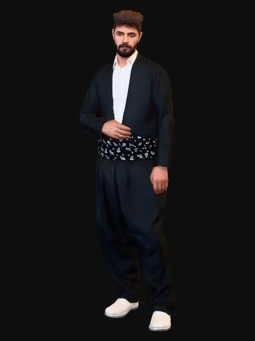 3D model for Floral Sash Traditional Attire