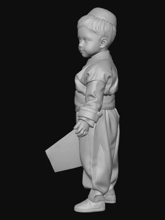 3D model for Kurdish Child with Flag