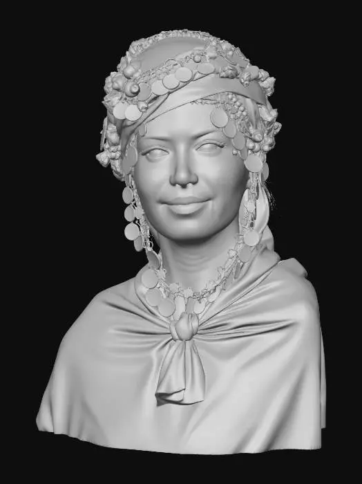 3D model for Kurdish Woman Bust