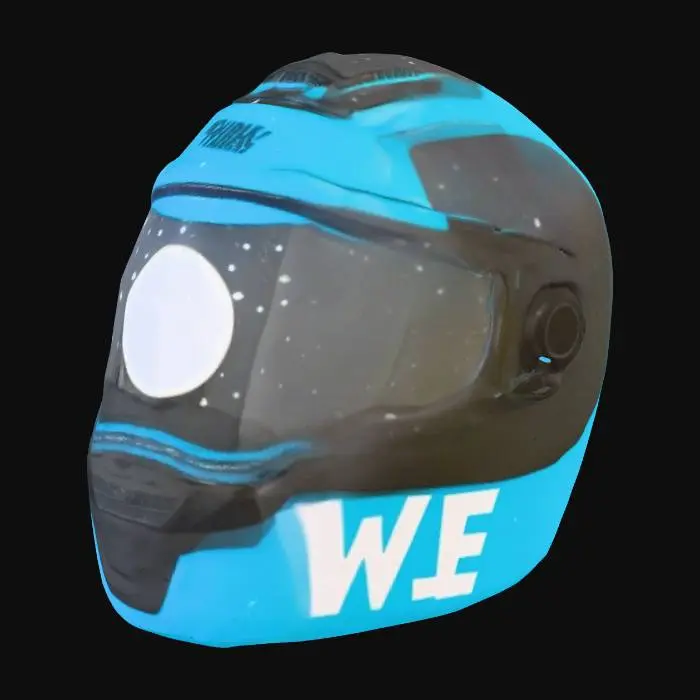 3D model for Blue Racer Helmet