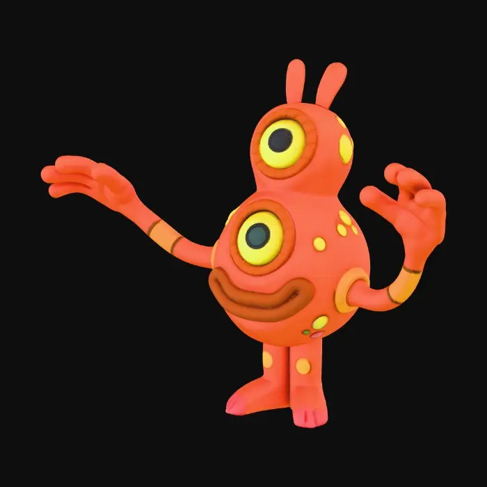3D model for Orange Monster