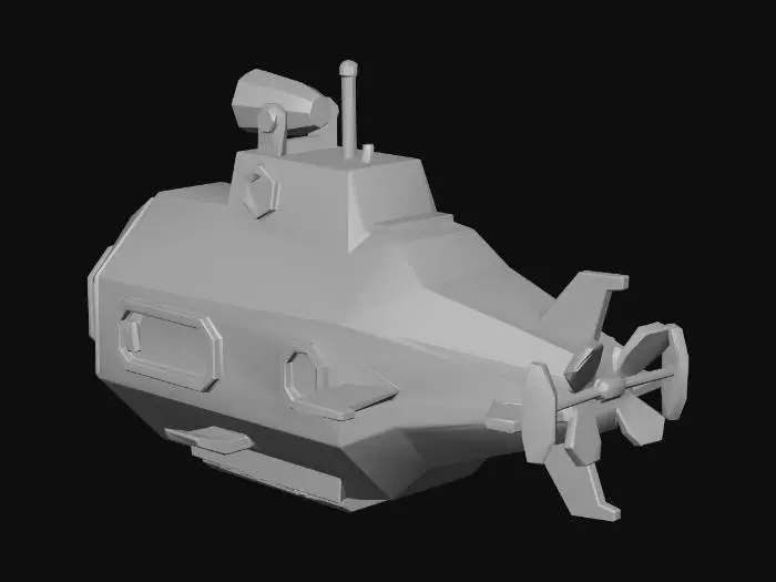 3D model for Azure Submarine