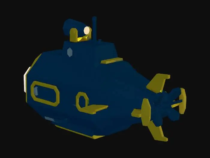 3D model for Azure Submarine