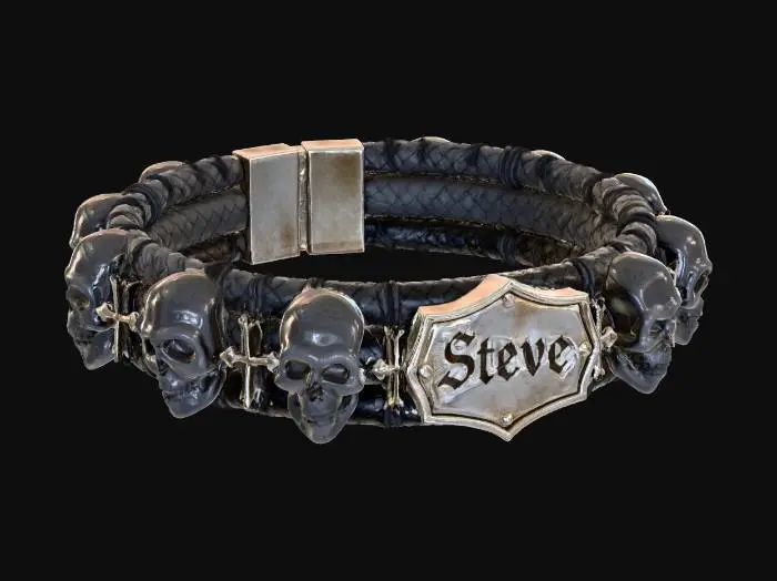 3D model for Bracelet of Skulls