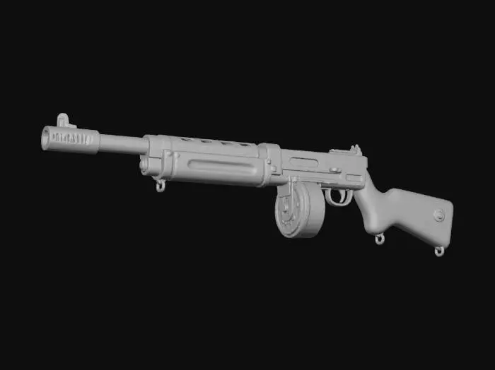 3D model for Vintage Drum Rifle