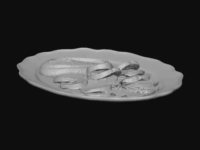 3D model for Gourmet Meat Duo with Puree