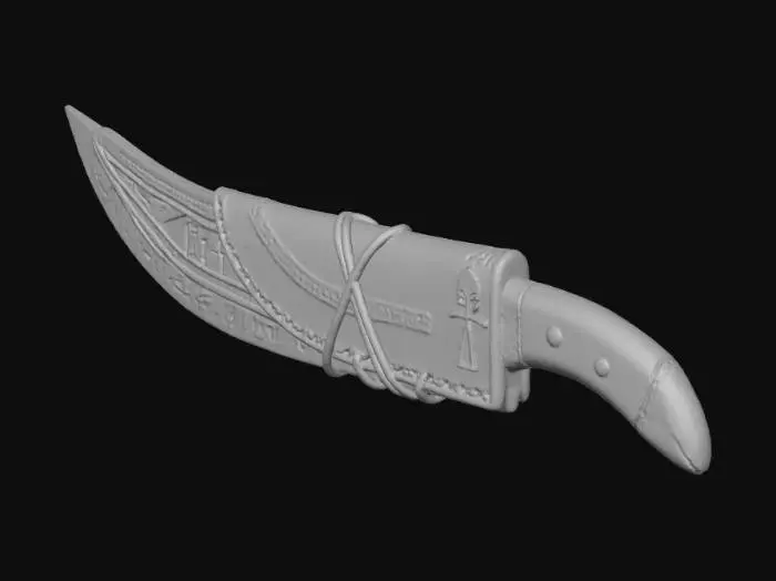 3D model for Ancient Hieroglyphic Dagger
