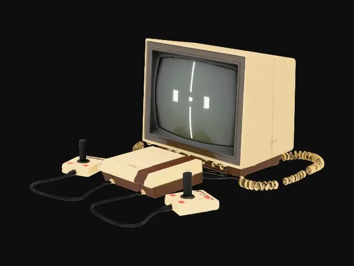 3D model for Retro Gaming Setup