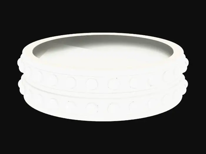 3D model for Silver Beaded Ring