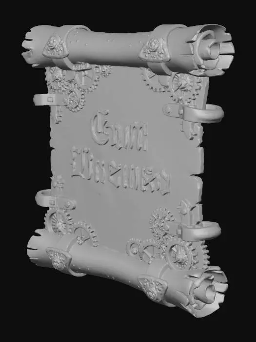 3D model for Gun License Scroll