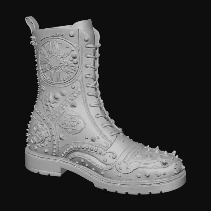 3D model for Spiked Gothic Boot