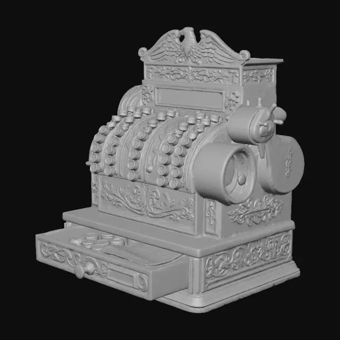 3D model for Antique Cash Register