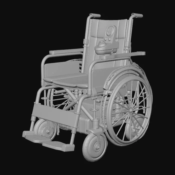 3D model for Electric Wheelchair Front View