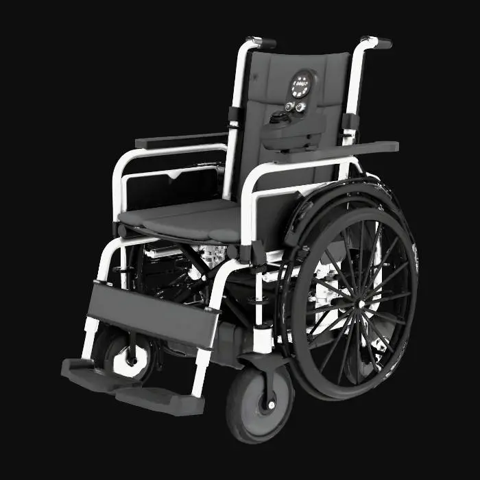 3D model for Electric Wheelchair Front View