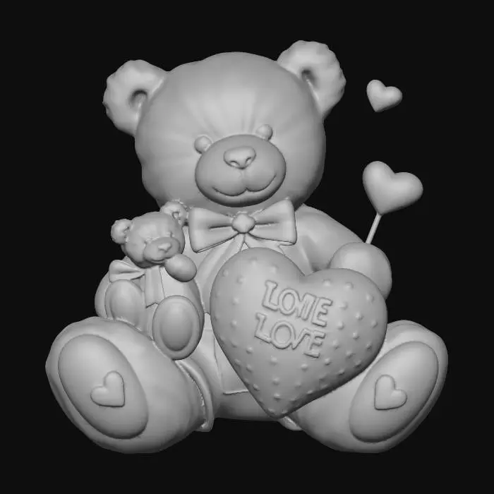 3D model for Teddy Love Duo