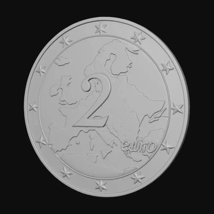 3D model for CREA MONETA DA 2 EURO
