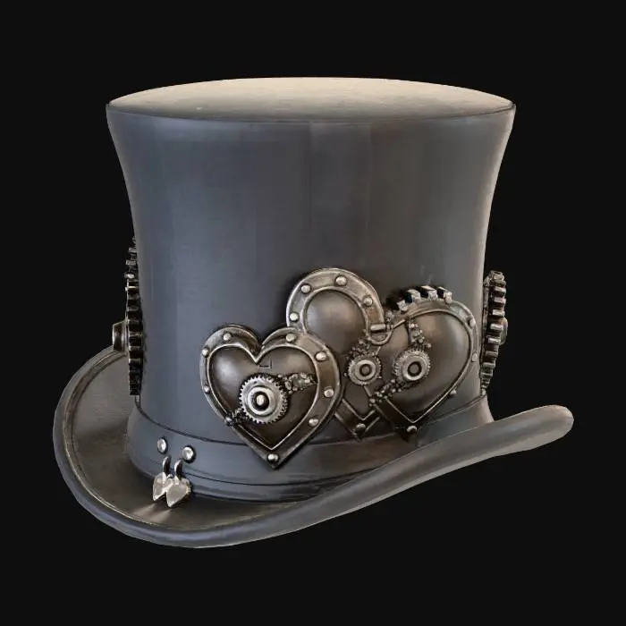 3D model for Gears and Hearts Top Hat