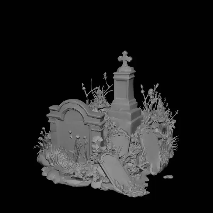 3D model for Overgrown Graveyard