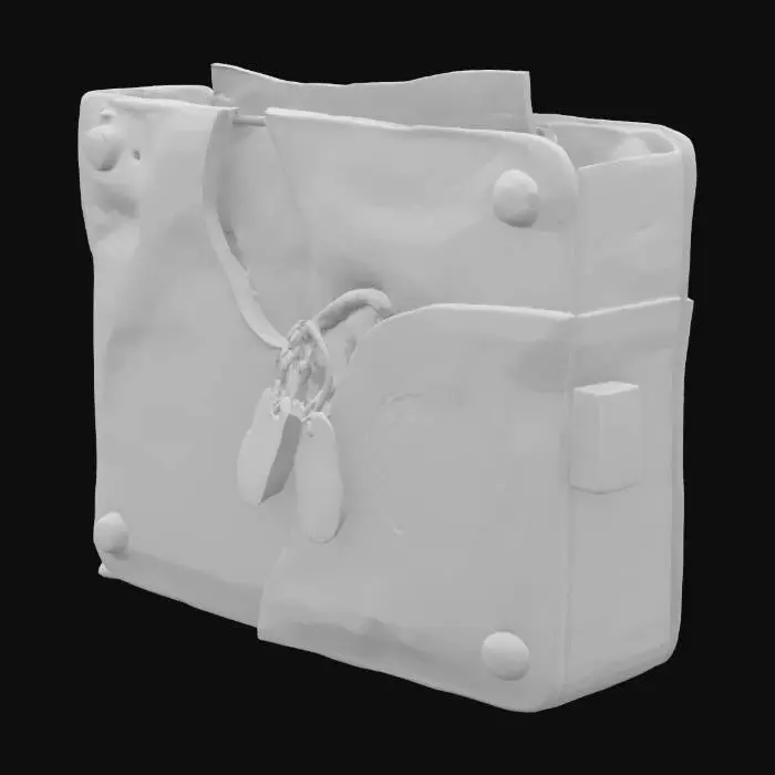 3D model for Call of Duty: Modern Warfare II style military dossier folder, worn leather or canvas texture, stamped confidential markings, dog tags, tactical map corner peeking out, rugged and realistic, high detail, cinematic lighting, 8K resolution, ultra realistic, photorealistic, HDR, dramatic shadows, slight dust and weathering for realism, studio render