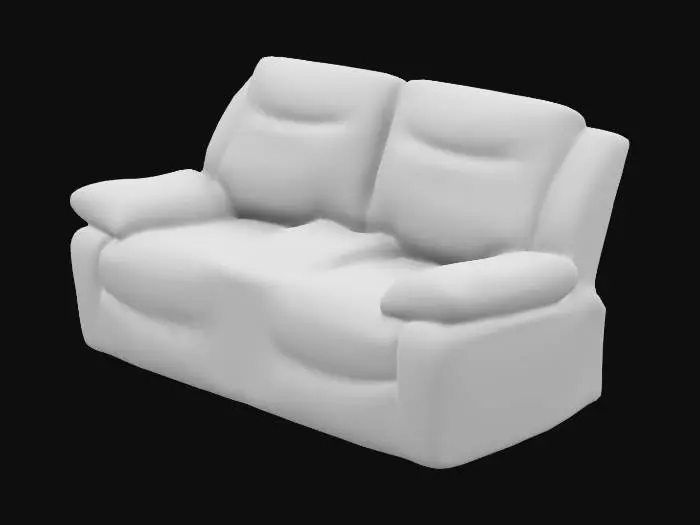 3D model for Recliner Loveseat with Cup Holders