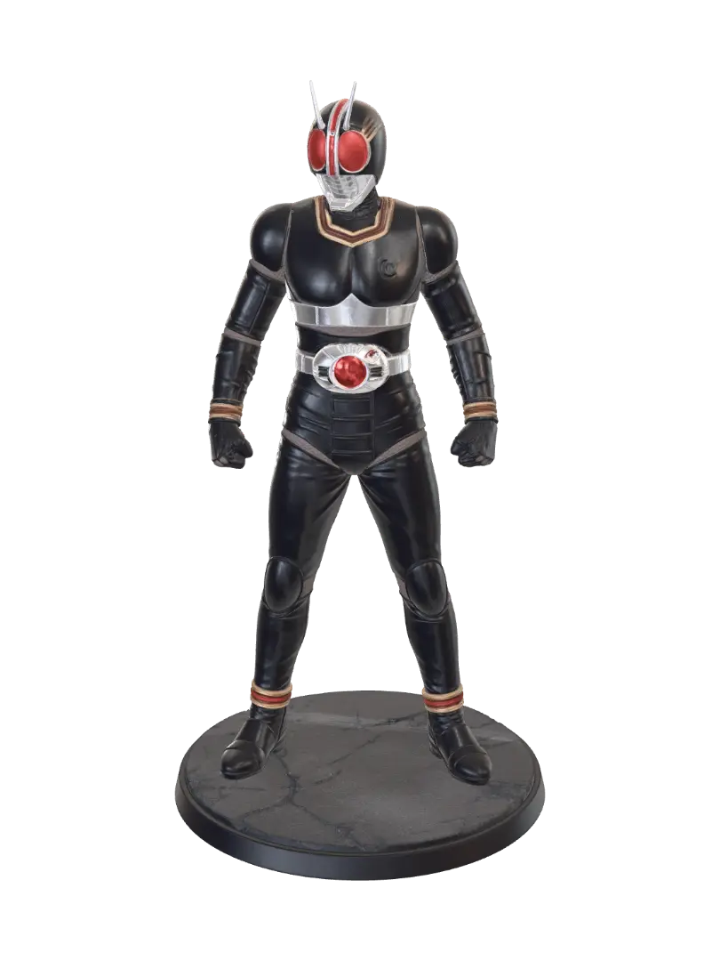 Black Kame Rider - Visor 3D model, vytvořený pomocí AI
